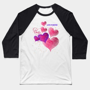 Heart Confetti Baseball T-Shirt